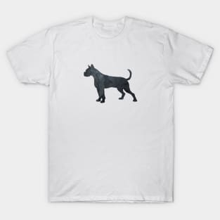 Boxer Dog Black Silhouette Art T-Shirt